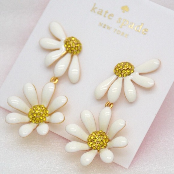 KATE SPADE NEW YORK ♠️ DAZZLING DAISY DROP EARRINGS - Picture 3 of 5